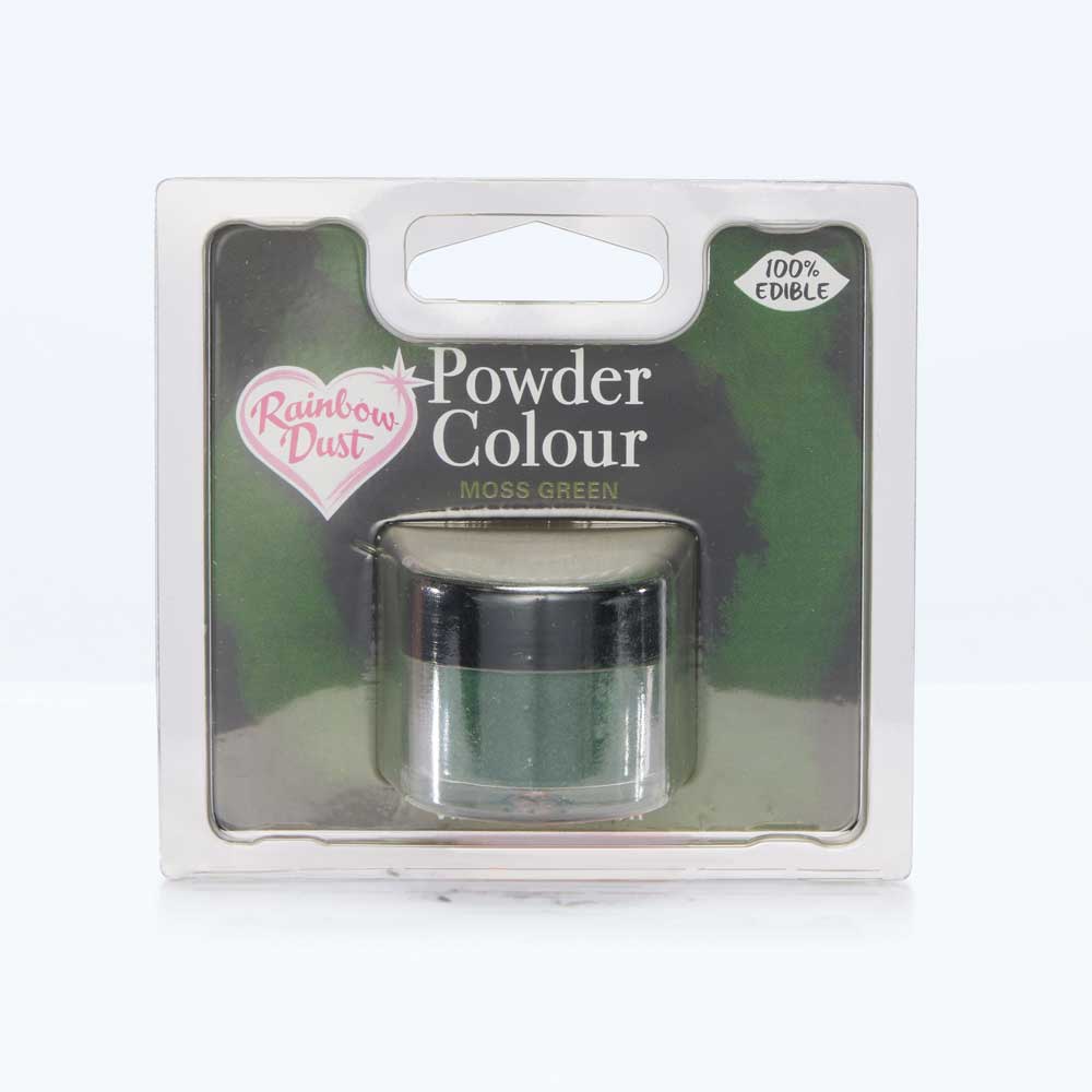 Moss green powdered food colouring