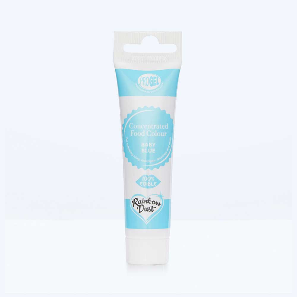 Baby blue food colouring gel tube