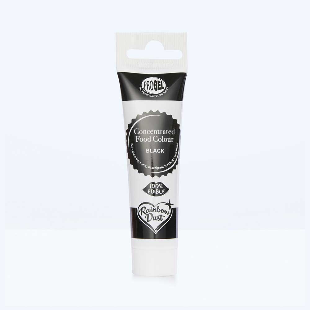 Black food colouring gel tube