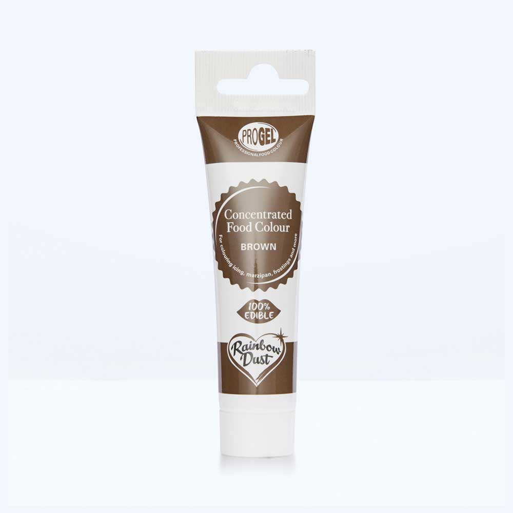 Brown food colouring gel tube