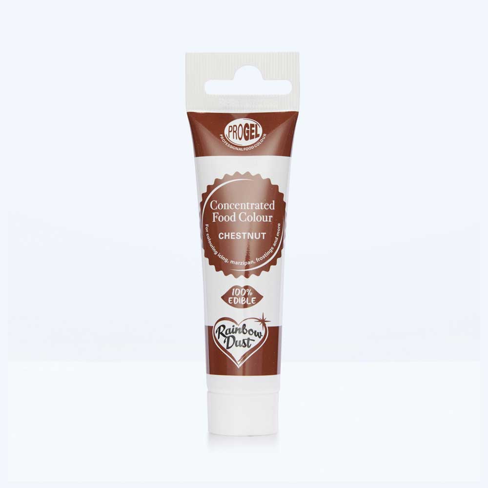 Chestnut food colouring gel tube
