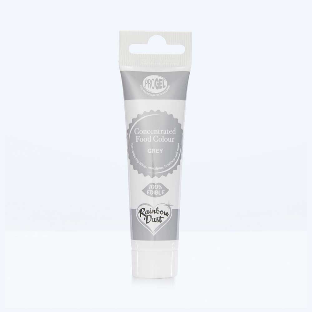 Grey food colouring gel tube
