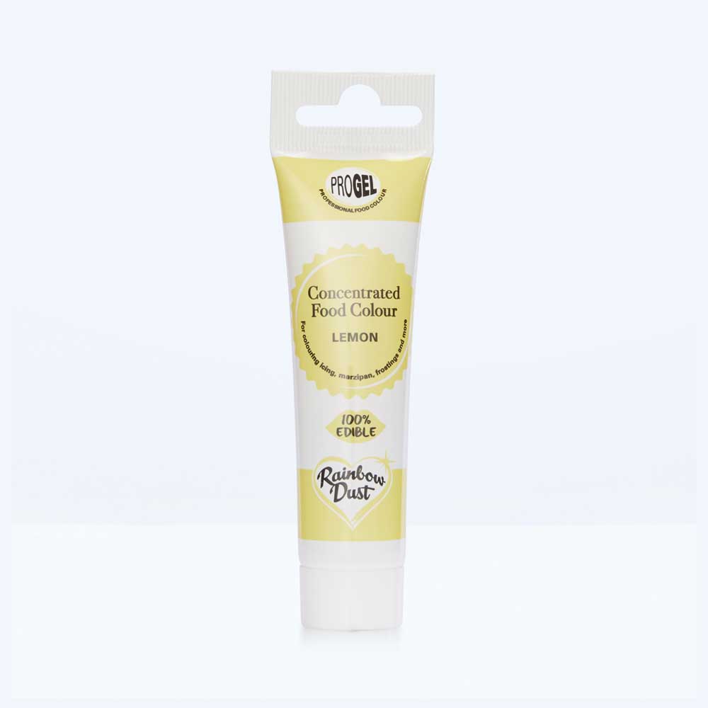 Lemon food colouring gel tube