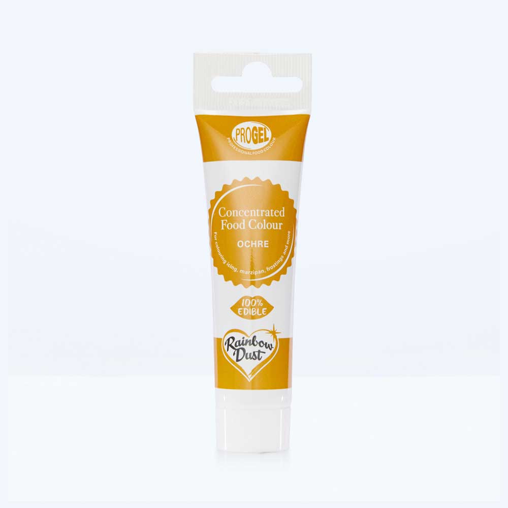 Ochre food colouring gel tube