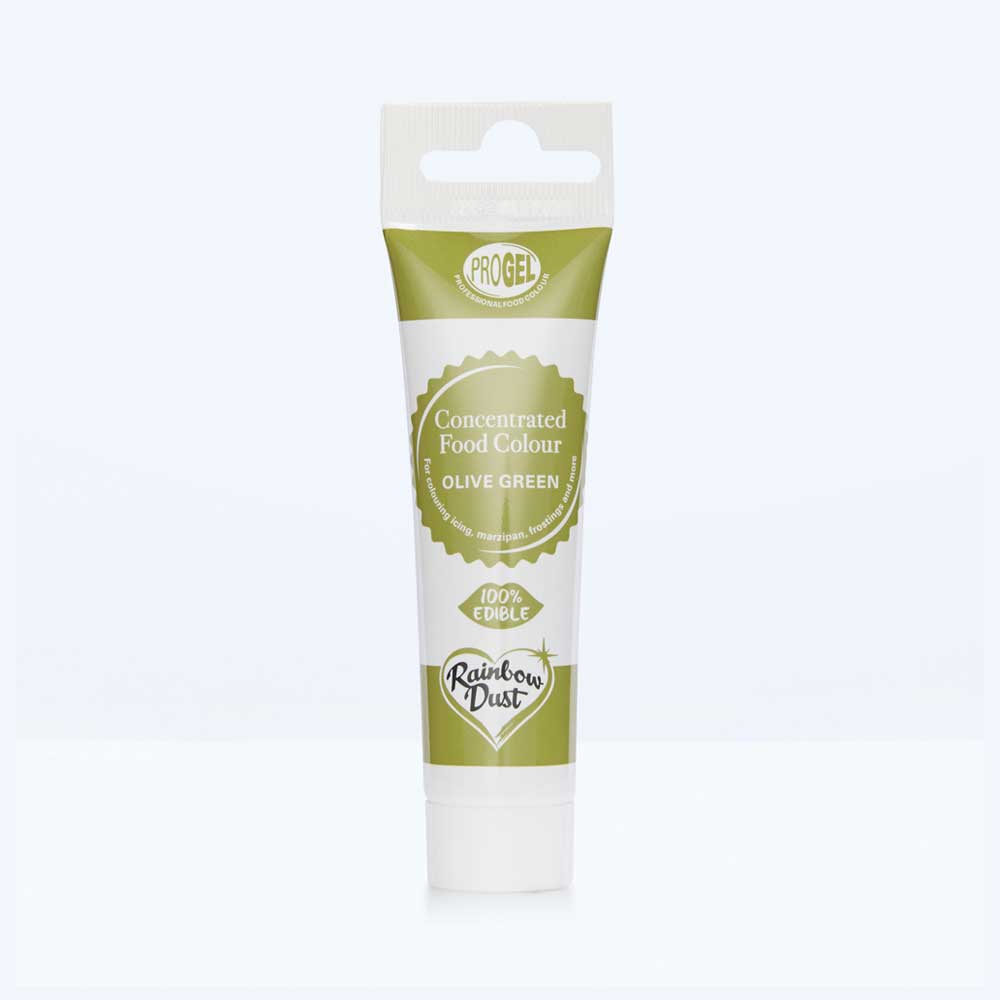 Olive green food colouring gel tube