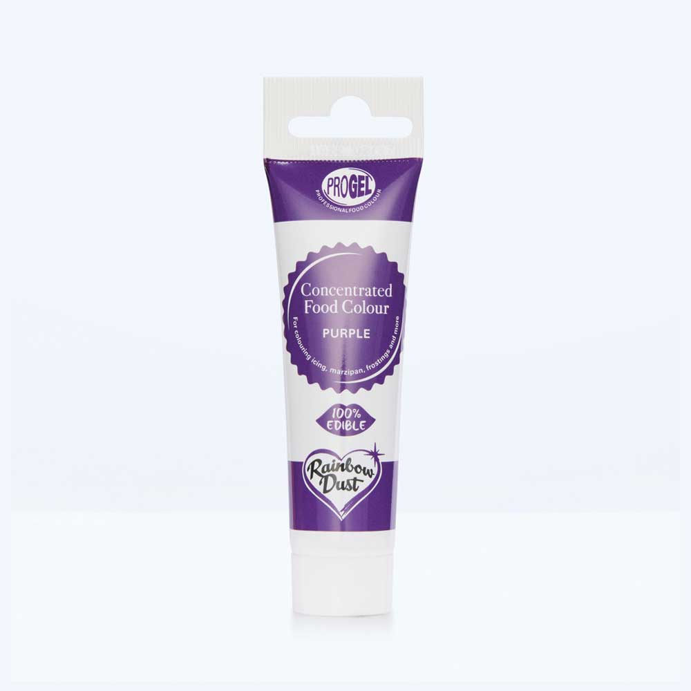 Purple food colouring gel tube